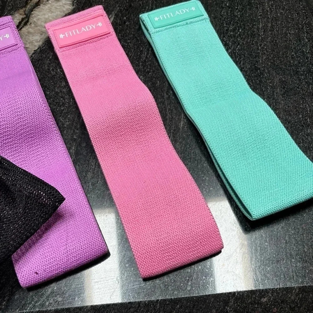NEW Booty Bands with Carry bag  Fit Lady Resistance Set of 3 Bands NWT NEW - Picture 3 of 11